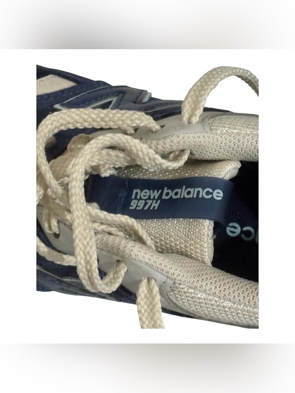 New Balance Men’s 997H Low Top Lace-Up Suede Sneakers Blue/White CW997HSW - Picture 6 of 7